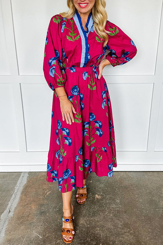 Casual Bold Printed Maxi Dress