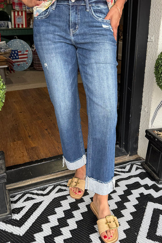 Vintage Cuffed Boyfriend Jeans