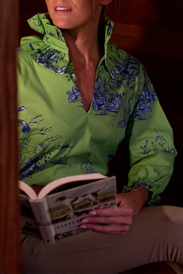 Double Ruffle Collar Top