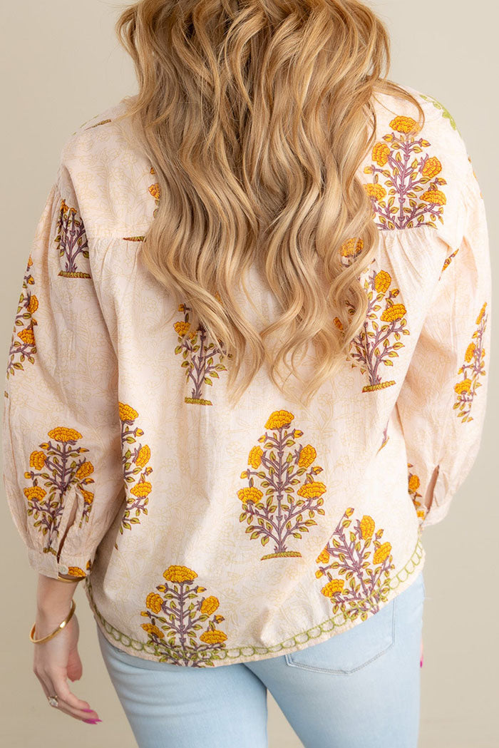 Floral Print Long Sleeve Top