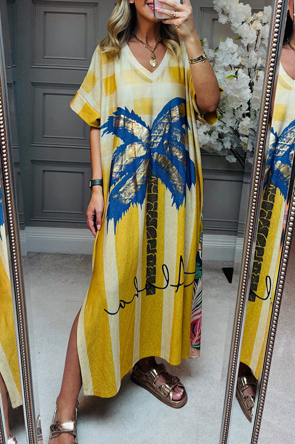 Casual Stripes Slits Dress