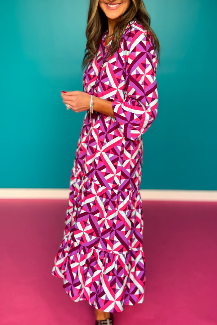 Ruffle Hem Floral Maxi Dress