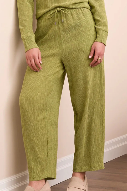 Two-Tone Crinkle Flowy Pant