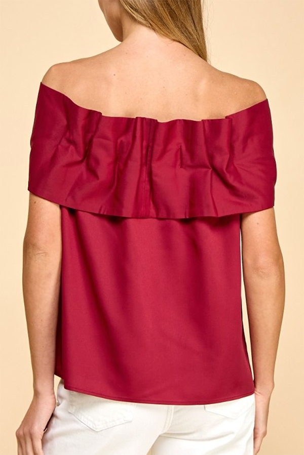 Off Shoulder Bow Blouse