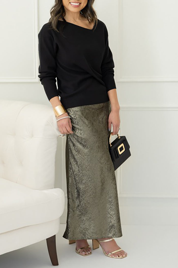 Holiday A-Line Midi Skirt