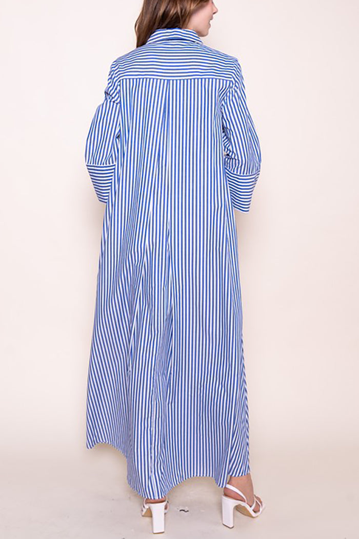 Casual Vertical Striped Dress