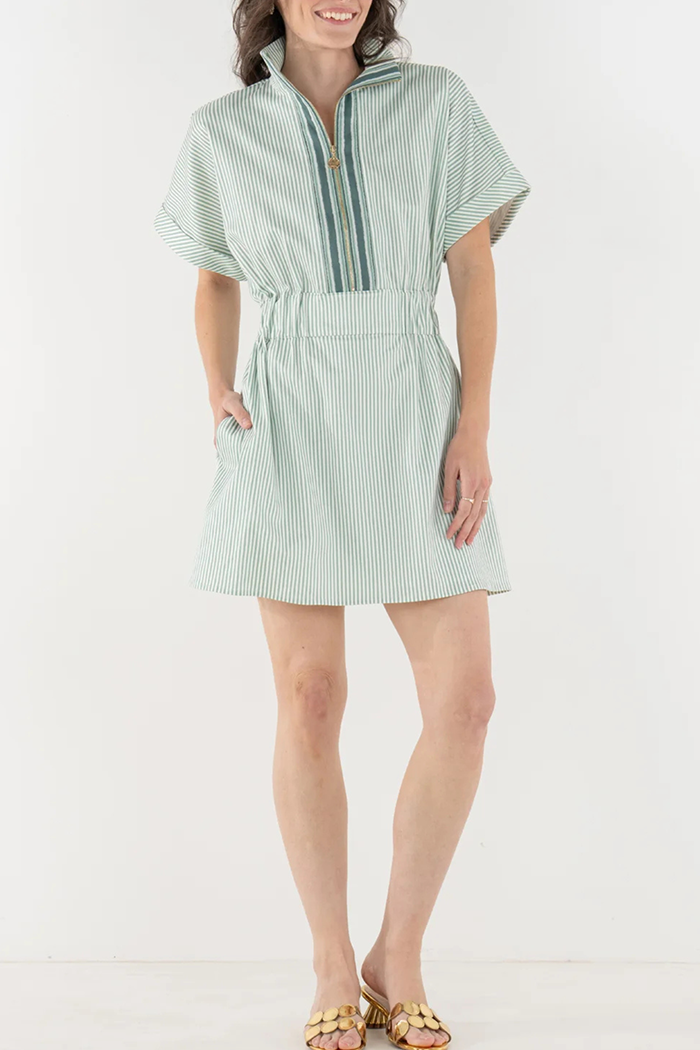 Casual Stripe Pullover Dress