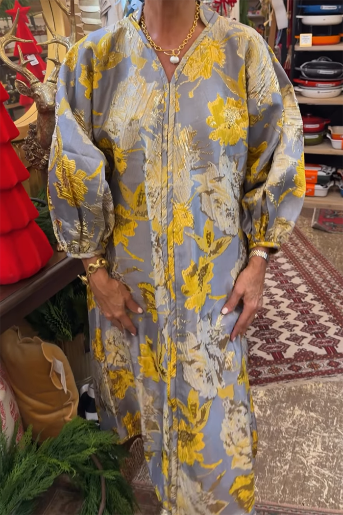 Puff Sleeve Art Print Dress