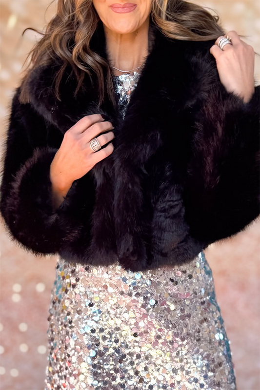 Black Faux Fur Jacket