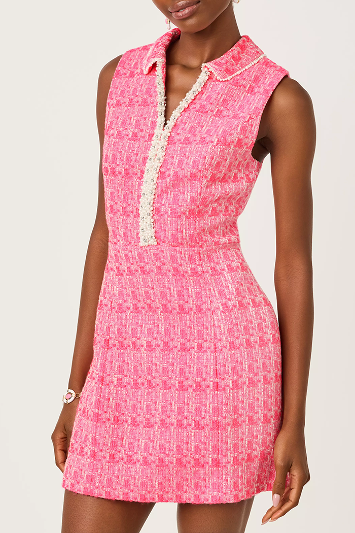 Collared Sleeveless Trimmed Shift Romper