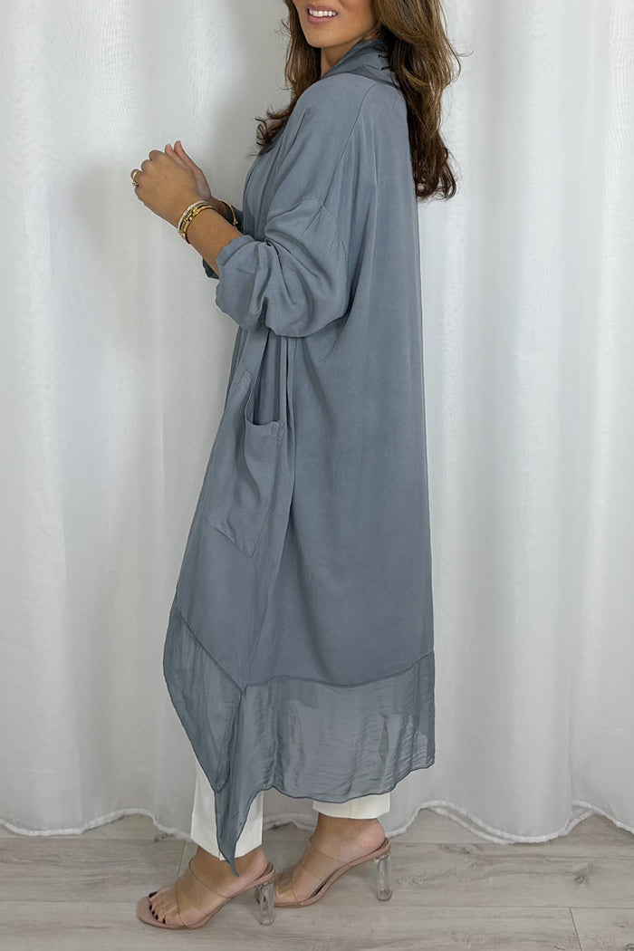 Casual Crossover Drape Pocketed Top