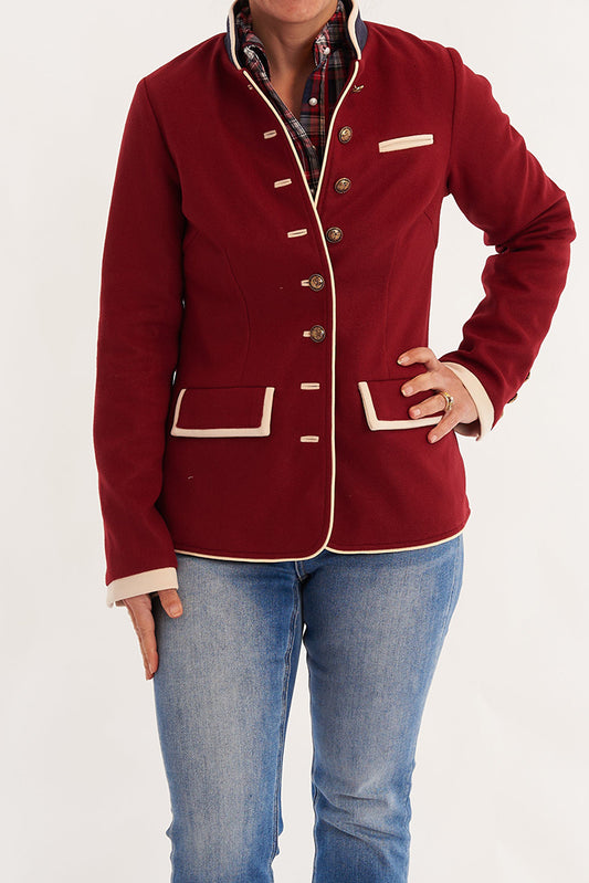 Stand Collar Woolen Jacket