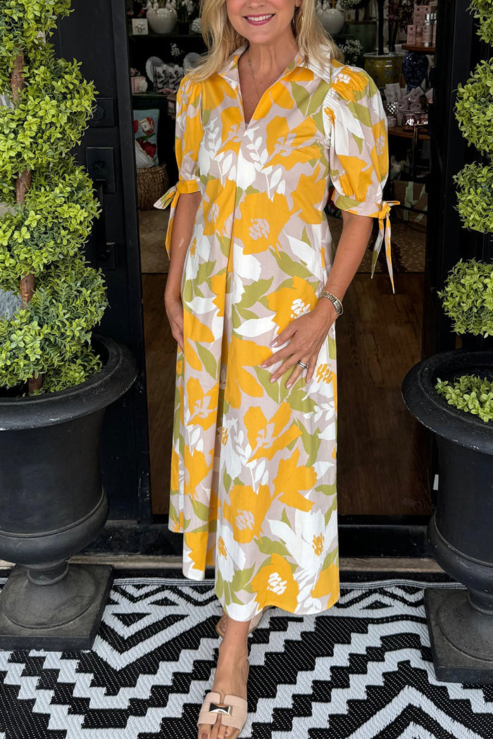 Yellow Floral Maxi Dress