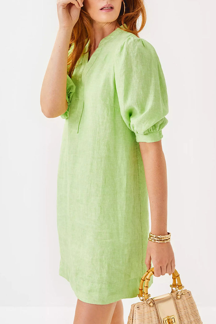 Casual Puff Sleeve Mini Dress