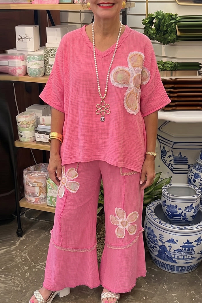 Floral Patchwork Two-Piece Set