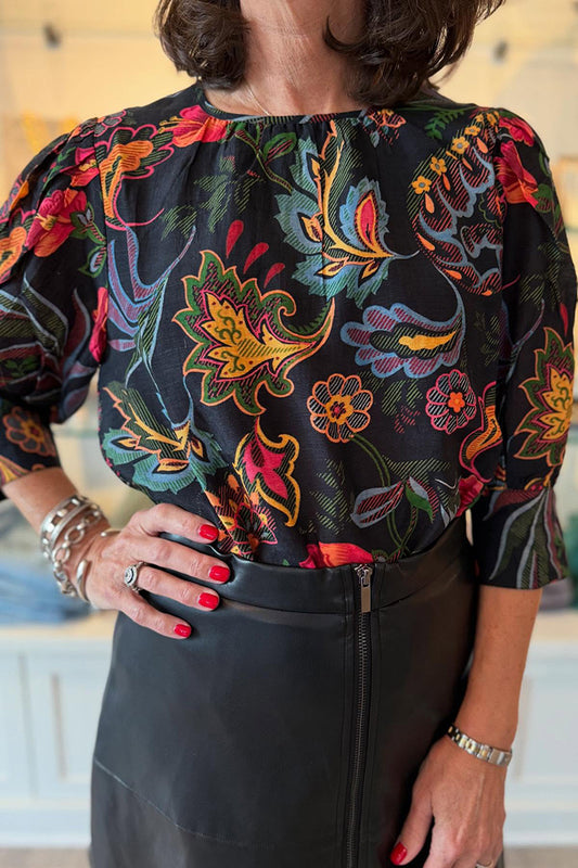Casual Floral Pattern Top