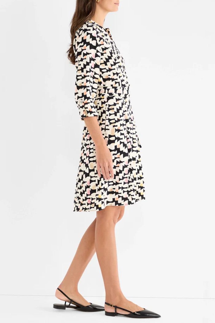 Casual Retro Print Pocket Dress