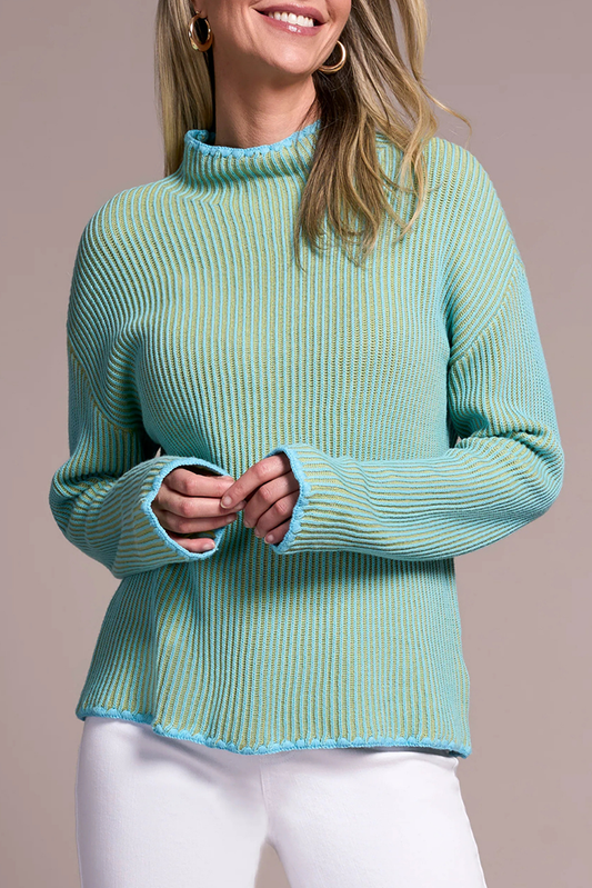 Combed Cotton Two Tone Sweater