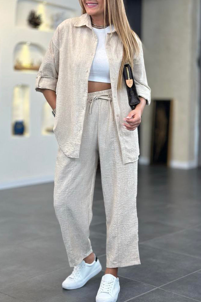 Casual Two-Piece Shirt Set