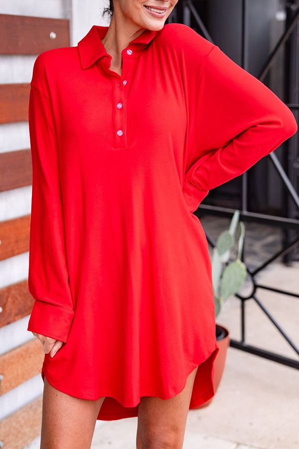 Casual Solid Color Dress