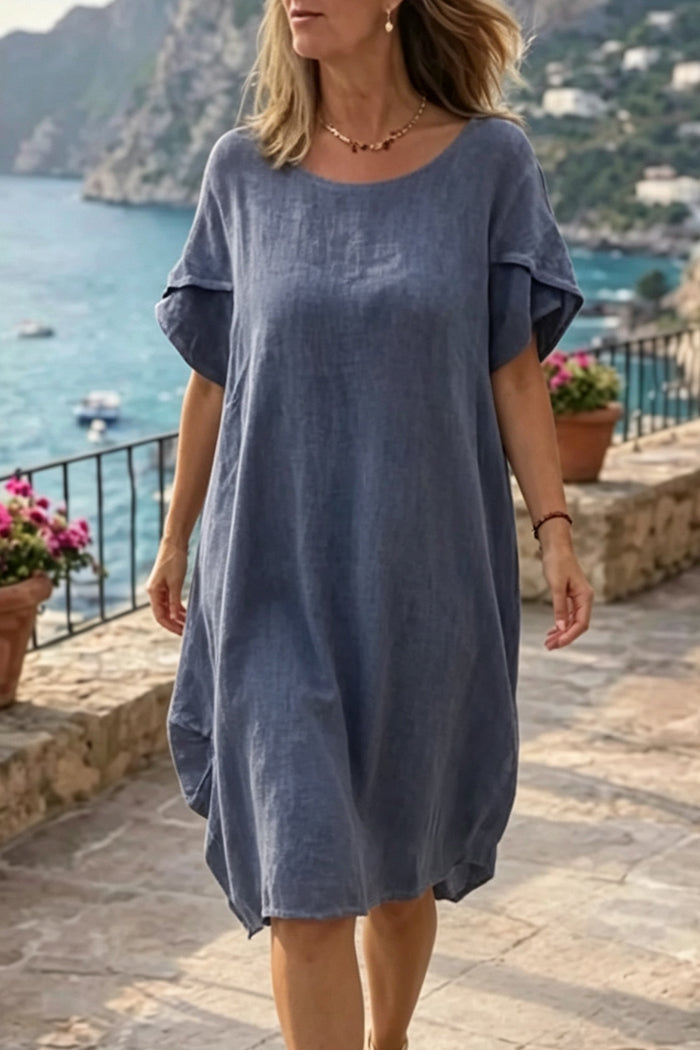 Casual Short Sleeve Midi Dress
