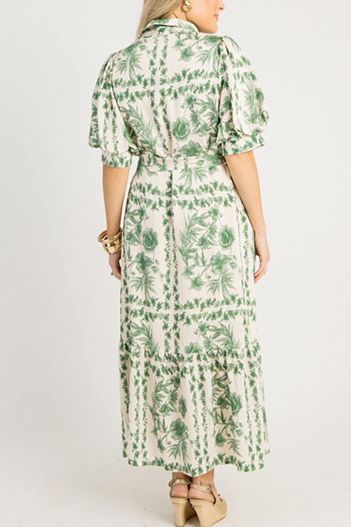Going Green Floral Maxi Dress