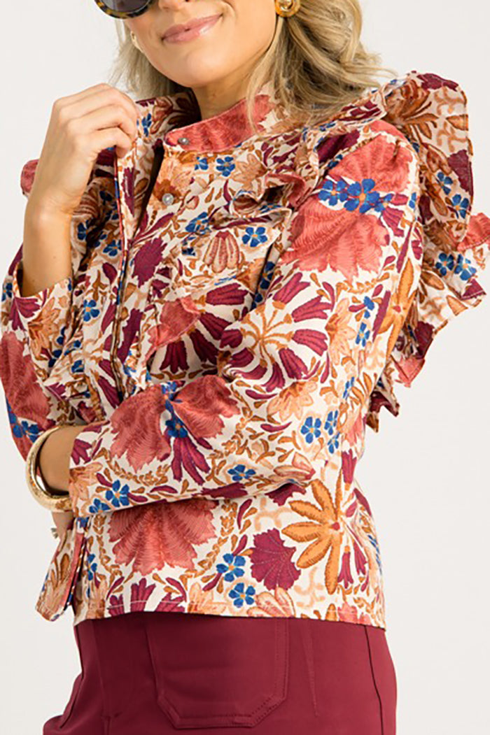 Casual Floral Harvest Blouse