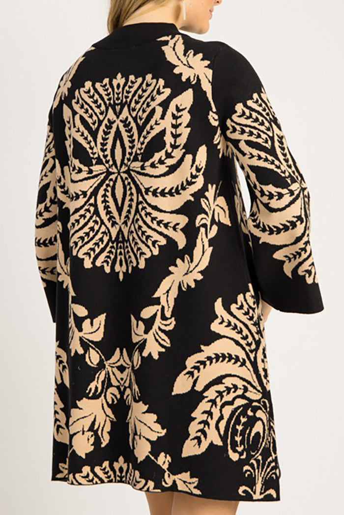 Chic Print Sweater Dress