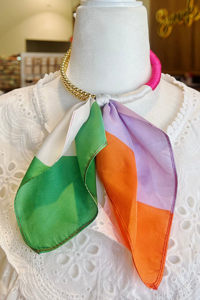 Silk Wrapped Collar Necklace