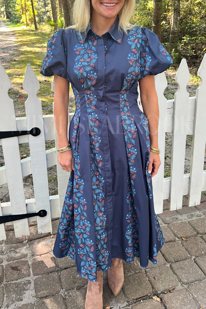 Puff Sleeve Floral Dress