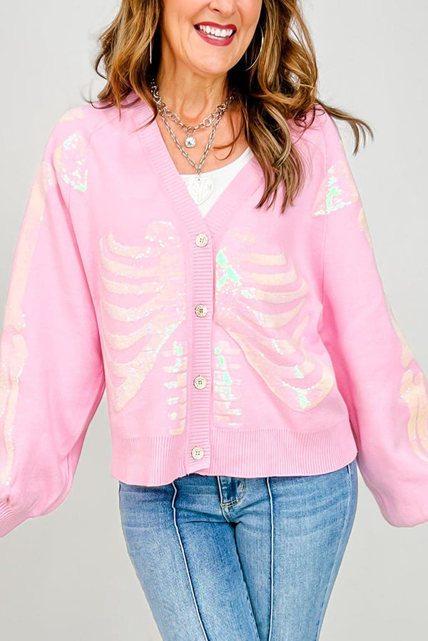 Skeleton Button-Up Cardigan