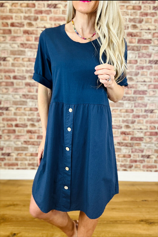 Casual Button Detail Dress