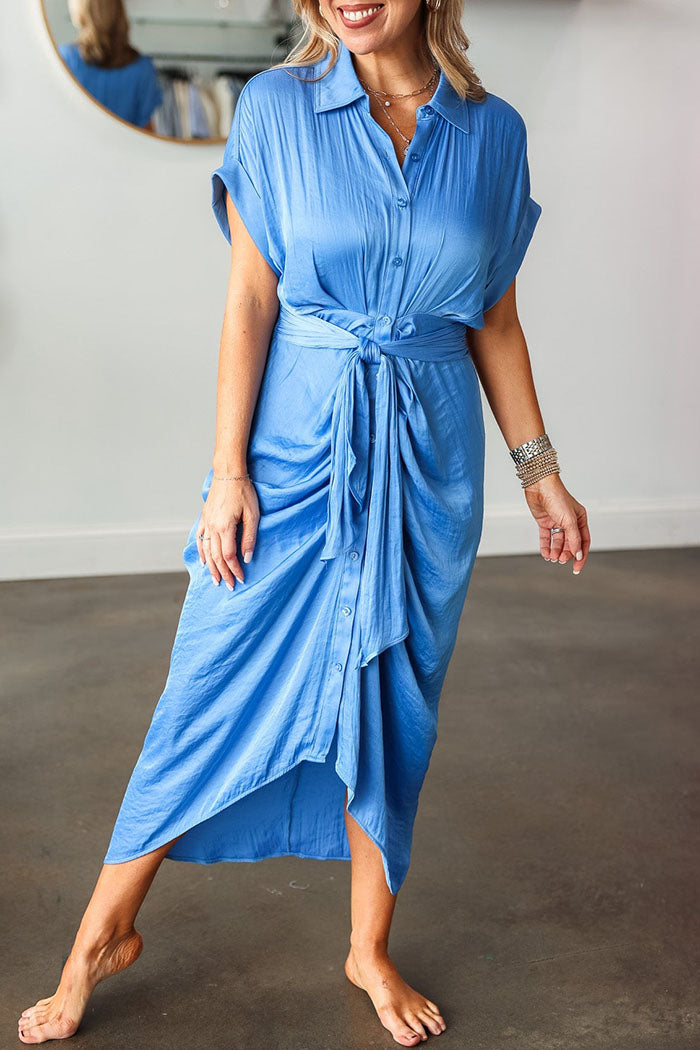 Casual Button Tie Dress