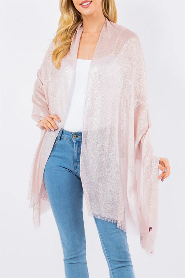 Elegant Shimmer Metallic Shawl
