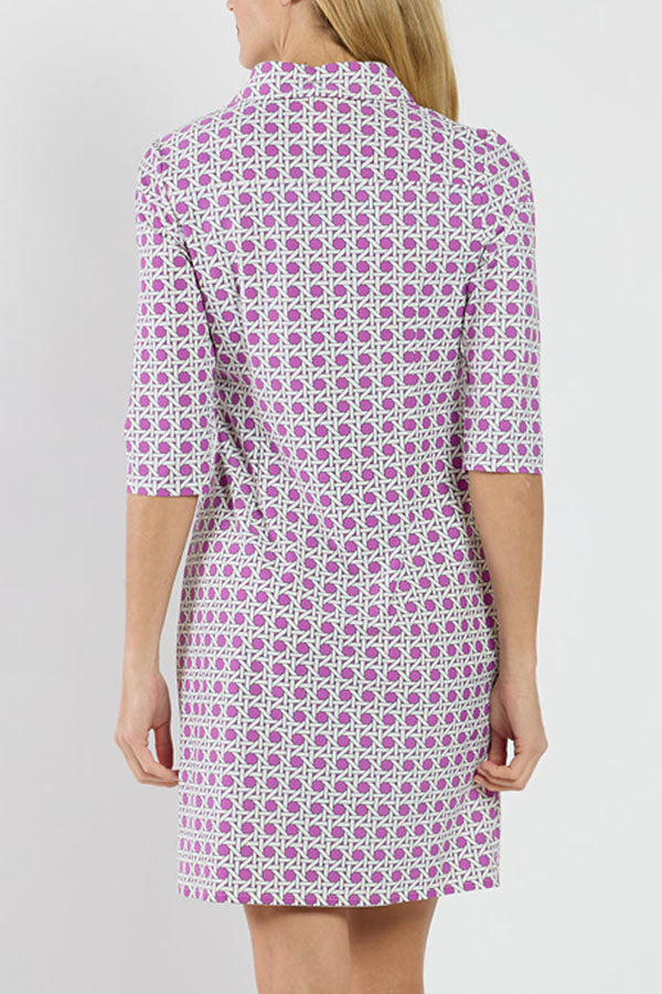 Casual Golden Button Shirt Dress