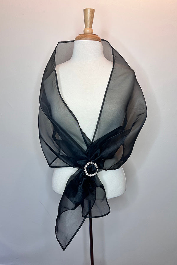 Buckle Organza Wrap Shawl