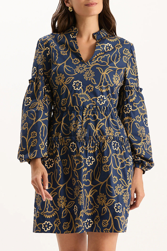 V-Neck Bold Printed Dress
