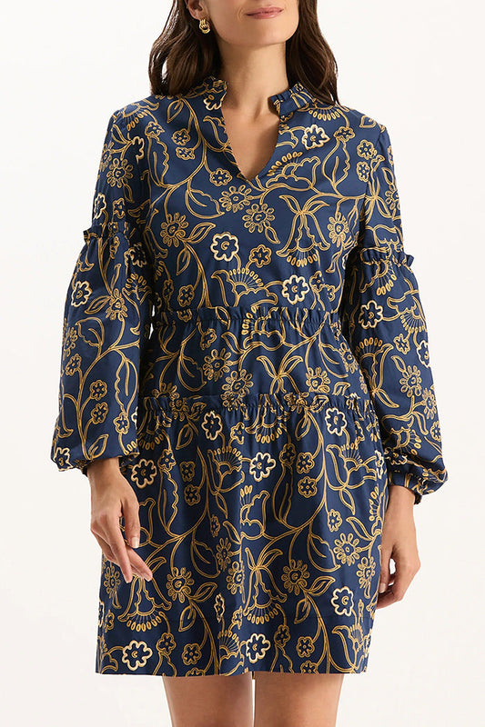 V-Neck Bold Printed Dress