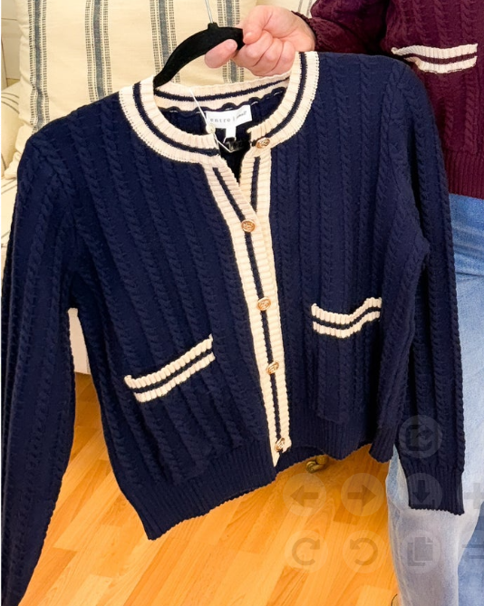 Button Pocket Knitted Cardigan