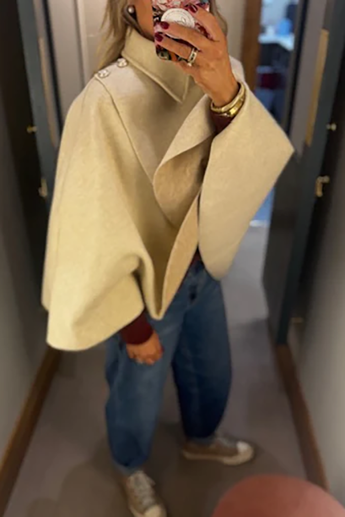 Solid-Color Elegant Versatile Cape