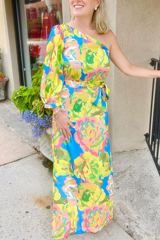 One Shoulder Column Dress