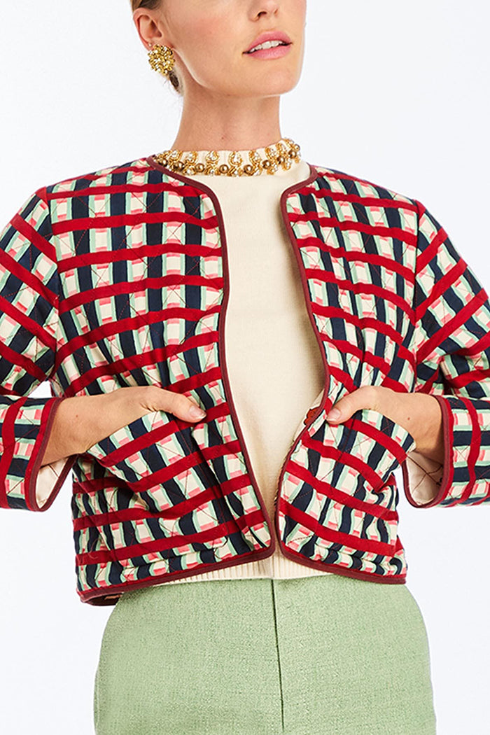 Floral Convertible Quilted Jacket