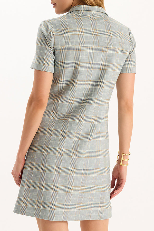 Casual Plaid Pattern Dress