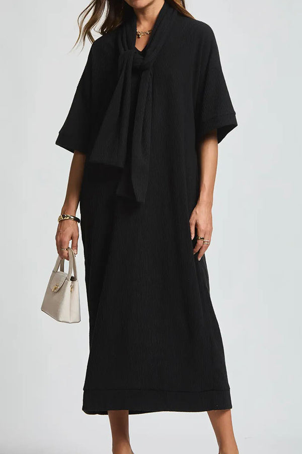 Ribbed Tunic Maxi Dress