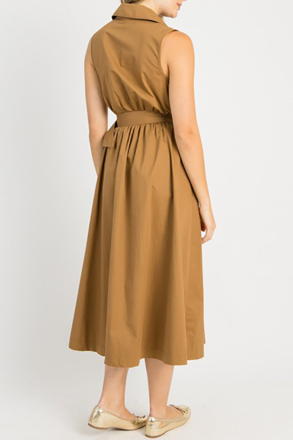 Sophisticated Style Belt Dress