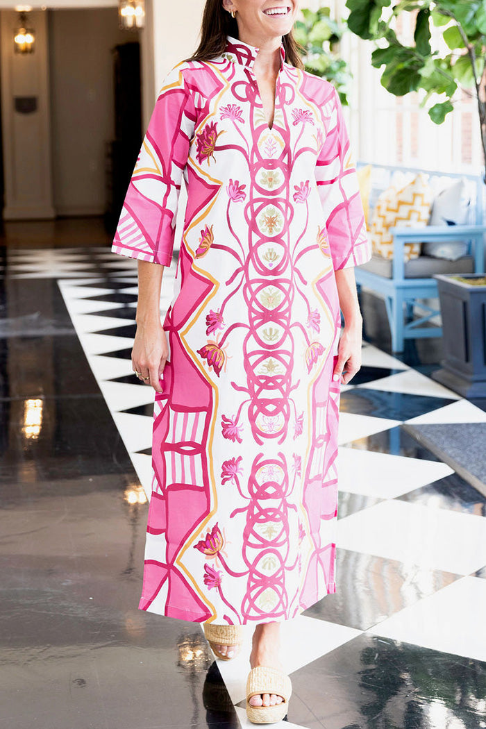 Pink Floral Maxi Dress