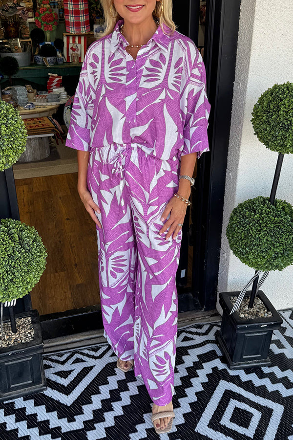 Casual Lace-Up Leaf Set