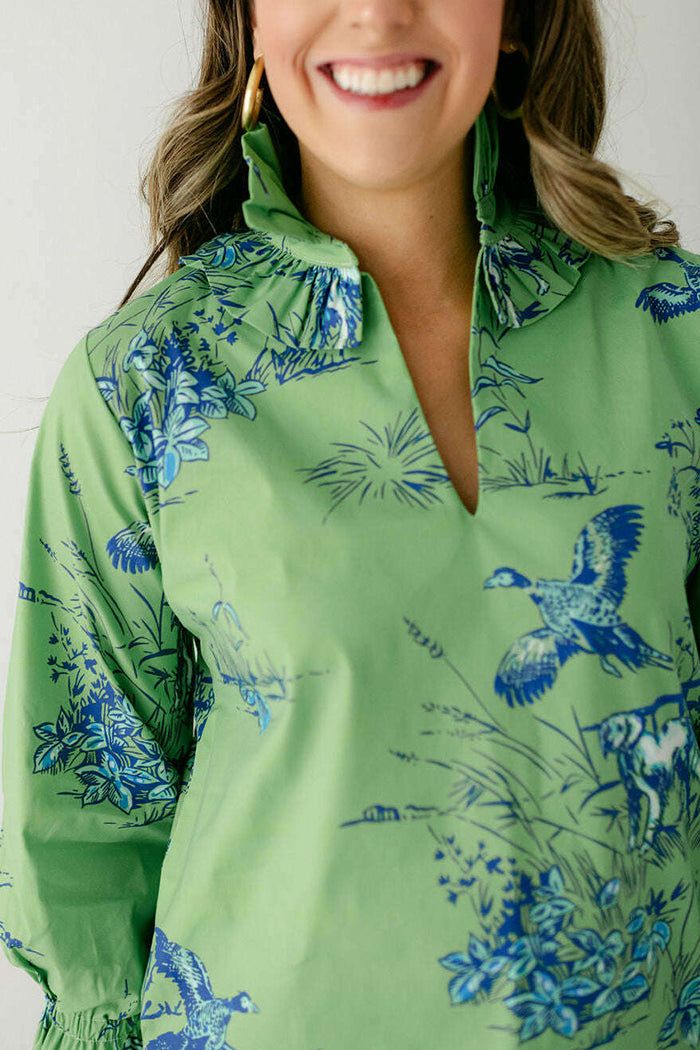 Ruffles Collar Floral Top