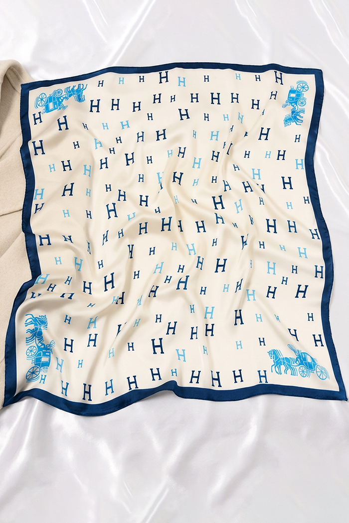 Letter H & Carriage Print Scarf
