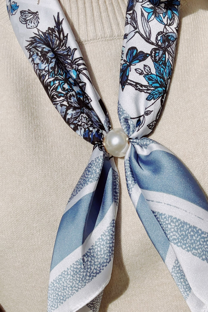 Magnetic Pearl Scarf With Ring